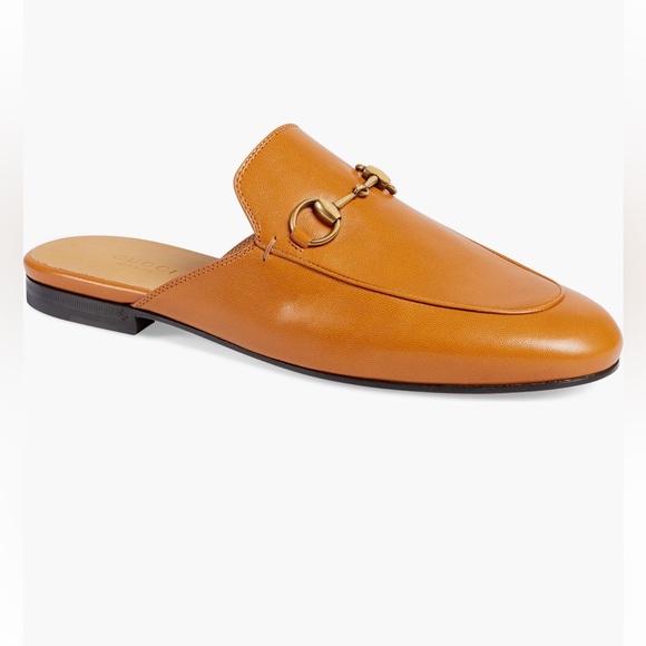 Gucci Camel Princeton Leather Horsebit Mules - Picture 5 of 5